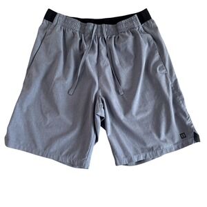Layer 8 Qwick-Dry Medium 8.5in Light Blue Elastic Waist Men's Athletic Shorts